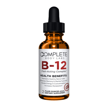 B-12 (Fast-Acting Complex) Complete Body Labs | Probiotics, Nootropics, Brain Supplements, Protein Bars, Workout Supplements, Health Supplements, Omega-3 & Essential Vitamins For Men & Women