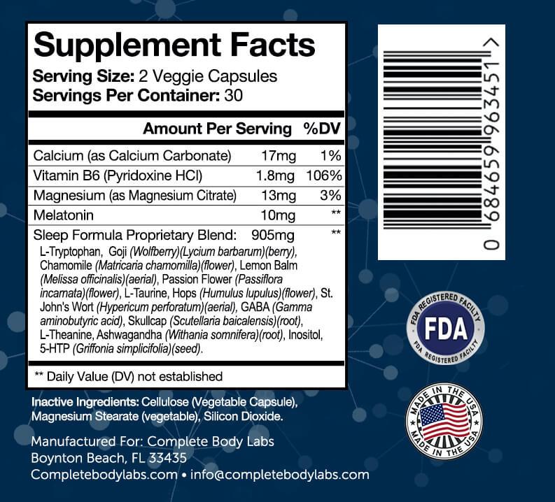 GOOD NIGHT (Natural Sleep Aid) Complete Body Labs