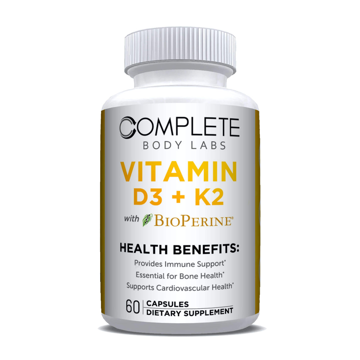 VITAMIN D3 + K2 Complete Body Labs | Probiotics, Nootropics, Brain Supplements, Protein Bars, Workout Supplements, Health Supplements, Omega-3 & Essential Vitamins For Men & Women