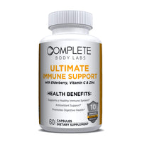 ULTIMATE IMMUNE SUPPORT Complete Body Labs | Probiotics, Nootropics, Brain Supplements, Protein Bars, Workout Supplements, Health Supplements, Omega-3 & Essential Vitamins For Men & Women