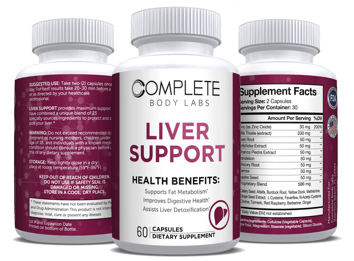 LIVER SUPPORT Complete Body Labs | Probiotics, Nootropics, Brain Supplements, Protein Bars, Workout Supplements, Health Supplements, Omega-3 & Essential Vitamins For Men & Women