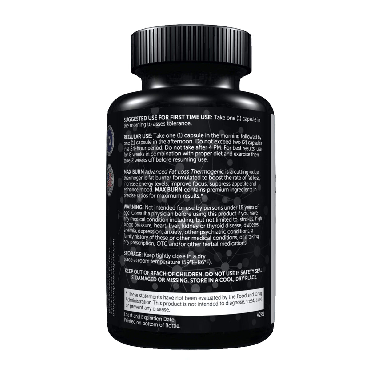 MAX BURN (Advanced Fat Loss Thermogenic) Complete Body Labs | Probiotics, Nootropics, Brain Supplements, Protein Bars, Workout Supplements, Health Supplements, Omega-3 & Essential Vitamins For Men & Women