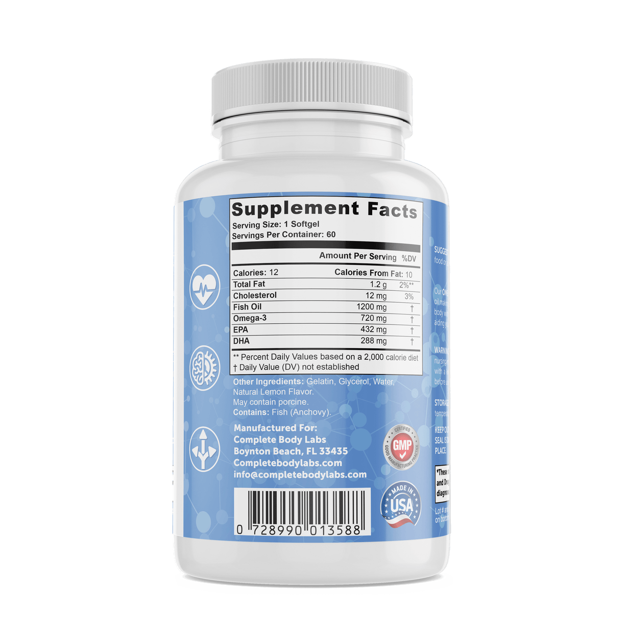 OMEGA-3 Fish Oil Complete Body Labs 