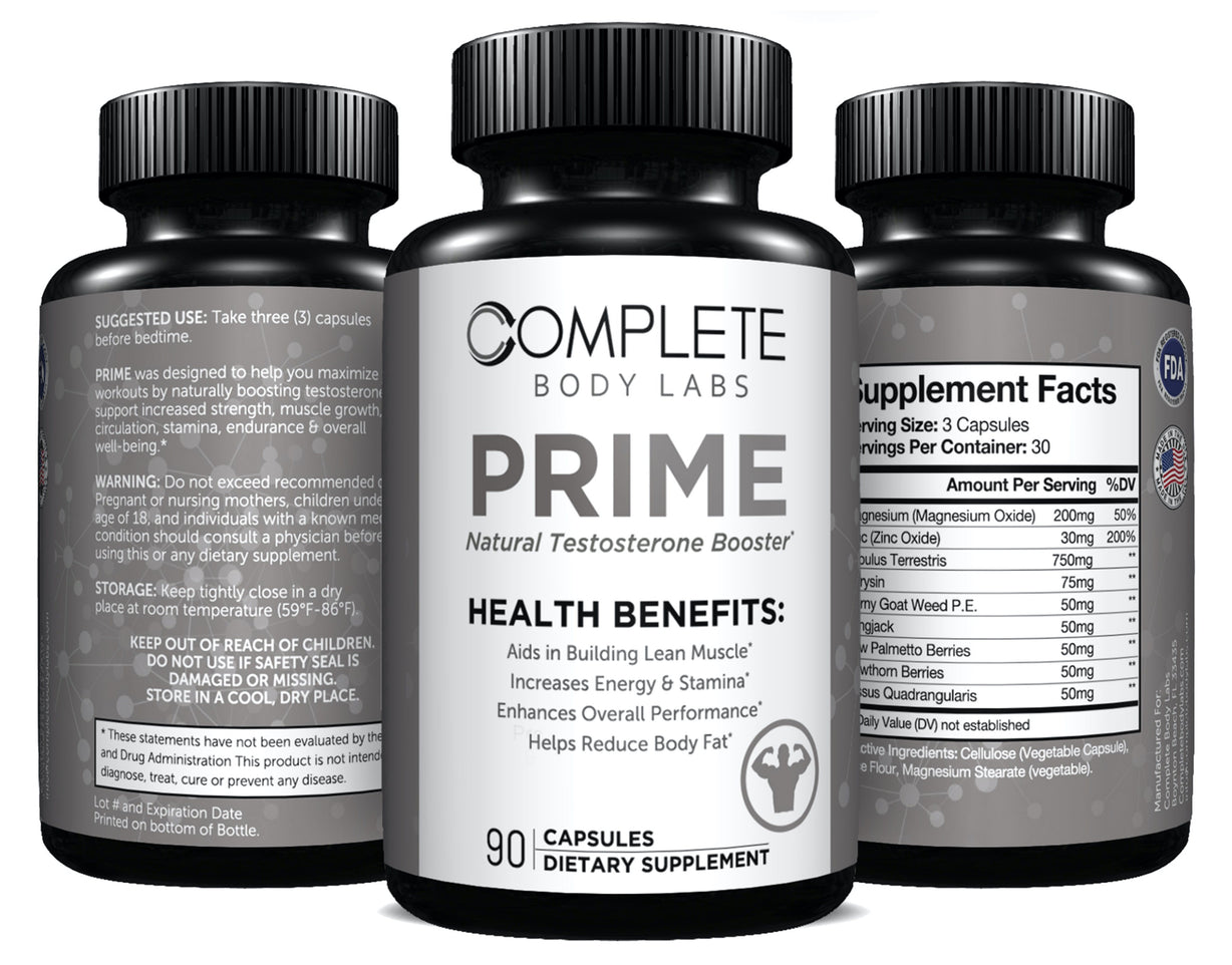 PRIME Complete Body Labs | Probiotics, Nootropics, Brain Supplements, Protein Bars, Workout Supplements, Health Supplements, Omega-3 & Essential Vitamins For Men & Women