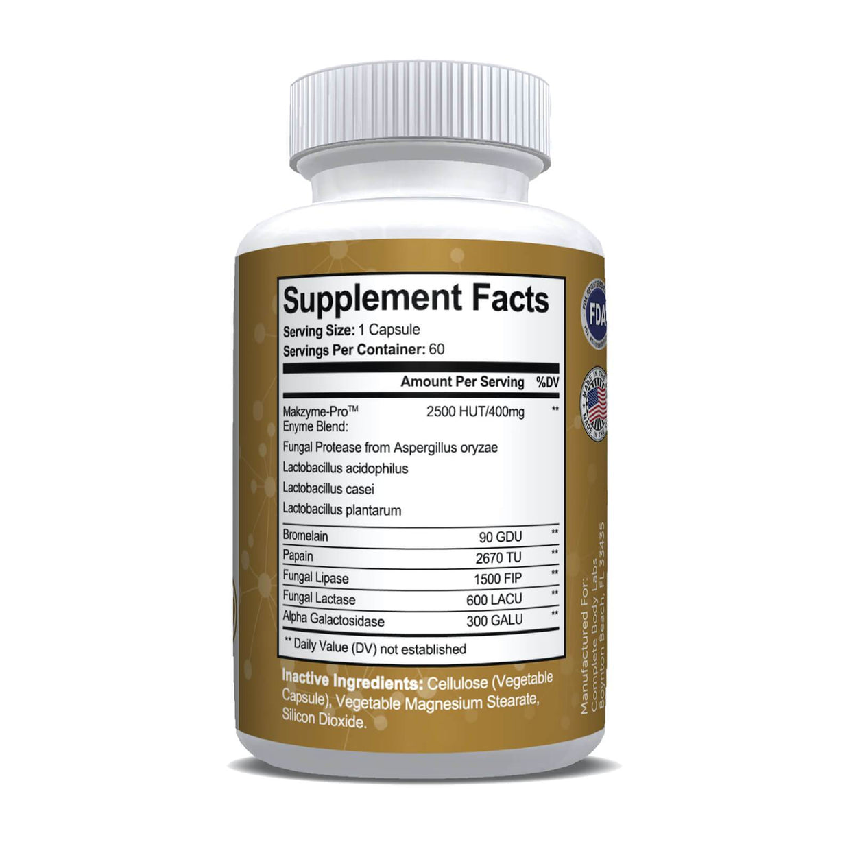 PRO BLEND DIGESTIVE ENZYMES (with Probiotics) Complete Body Labs | Probiotics, Nootropics, Brain Supplements, Protein Bars, Workout Supplements, Health Supplements, Omega-3 & Essential Vitamins For Men & Women