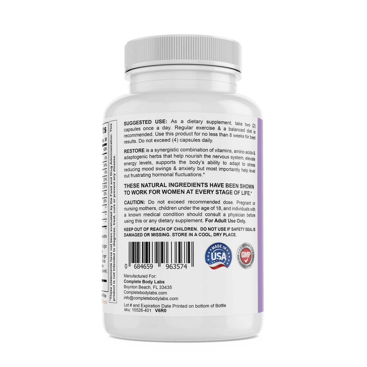 RESTORE Hormone Balance Complete Body Labs