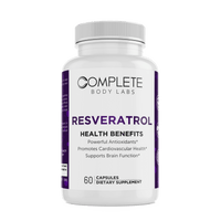 RESVERATROL | Complete Body Labs | Probiotics, Nootropics, Brain Supplements, Protein Bars, Workout Supplements, Health Supplements, Omega-3 & Essential Vitamins For Men & Women