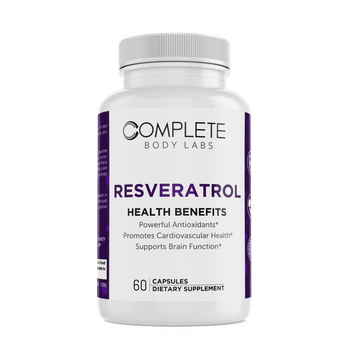 RESVERATROL | Complete Body Labs | Probiotics, Nootropics, Brain Supplements, Protein Bars, Workout Supplements, Health Supplements, Omega-3 & Essential Vitamins For Men & Women