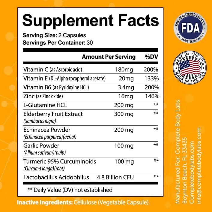 ULTIMATE IMMUNE SUPPORT Complete Body Labs | Probiotics, Nootropics, Brain Supplements, Protein Bars, Workout Supplements, Health Supplements, Omega-3 & Essential Vitamins For Men & Women