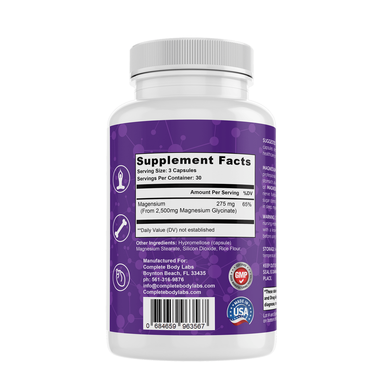 MAGNESIUM GLYCINATE Complete Body Labs 