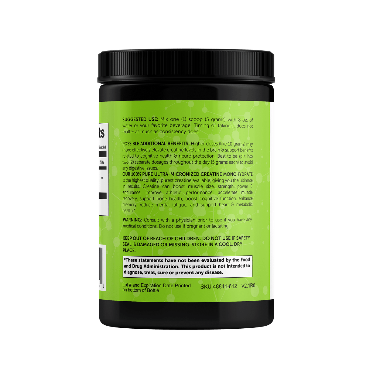 Ultra-Micronized CREATINE MONOHYDRATE (Muscle Cell Volumizer) Complete Body Labs 