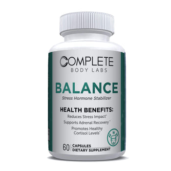 BALANCE (Cortisol Support Formula) Complete Body Labs | Probiotics, Nootropics, Brain Supplements, Protein Bars, Workout Supplements, Health Supplements, Omega-3 & Essential Vitamins For Men & Women