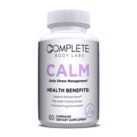 CALM (Daily Stress Management) Complete Body Labs | Probiotics, Nootropics, Brain Supplements, Protein Bars, Workout Supplements, Health Supplements, Omega-3 & Essential Vitamins For Men & Women