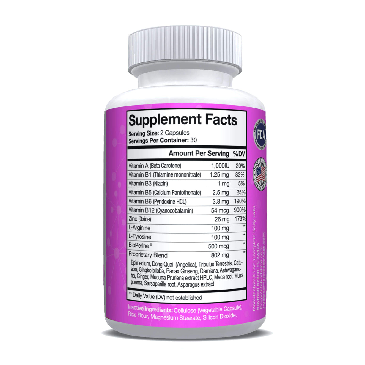 DESIRE (for Her) Complete Body Labs | Probiotics, Nootropics, Brain Supplements, Protein Bars, Workout Supplements, Health Supplements, Omega-3 & Essential Vitamins For Men & Women