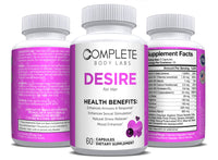 DESIRE (for Her) Complete Body Labs | Probiotics, Nootropics, Brain Supplements, Protein Bars, Workout Supplements, Health Supplements, Omega-3 & Essential Vitamins For Men & Women