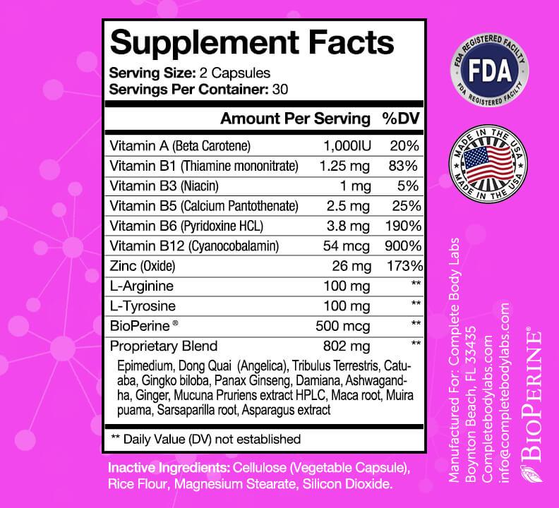 DESIRE (for Her) Complete Body Labs | Probiotics, Nootropics, Brain Supplements, Protein Bars, Workout Supplements, Health Supplements, Omega-3 & Essential Vitamins For Men & Women