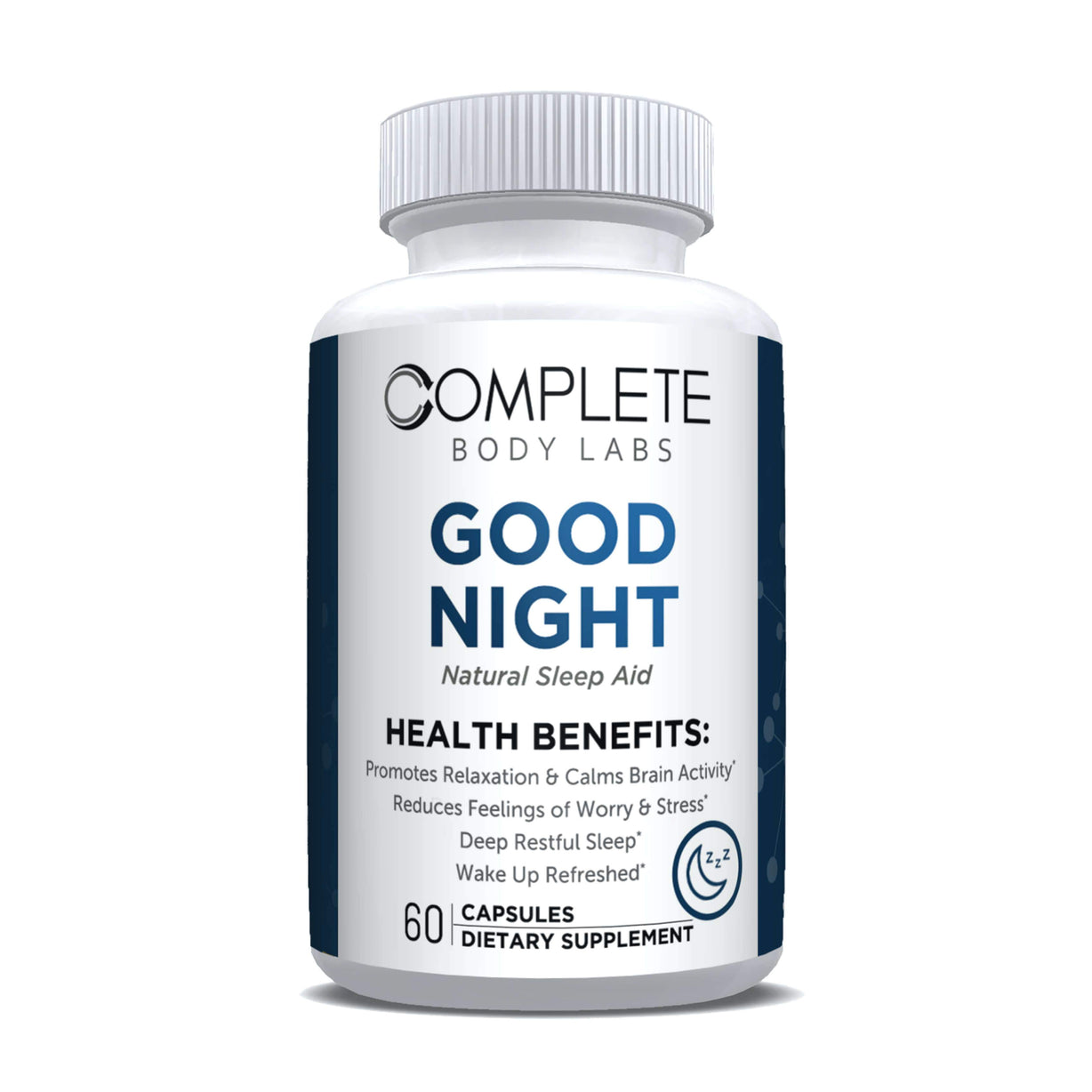 GOOD NIGHT (Natural Sleep Aid) Complete Body Labs | Probiotics, Nootropics, Brain Supplements, Protein Bars, Workout Supplements, Health Supplements, Omega-3 & Essential Vitamins For Men & Women