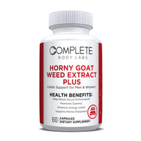 HORNY GOAT WEED EXTRACT PLUS Complete Body Labs | Probiotics, Nootropics, Brain Supplements, Protein Bars, Workout Supplements, Health Supplements, Omega-3 & Essential Vitamins For Men & Women