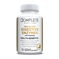 PRO BLEND DIGESTIVE ENZYMES (with Probiotics) Complete Body Labs | Probiotics, Nootropics, Brain Supplements, Protein Bars, Workout Supplements, Health Supplements, Omega-3 & Essential Vitamins For Men & Women