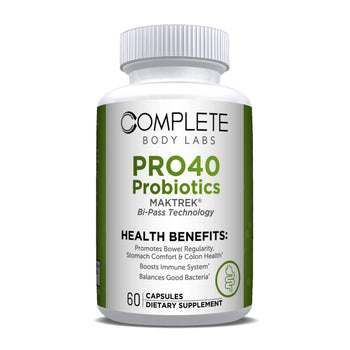 PRO40 Probiotics | Complete Body Labs | Probiotics, Nootropics, Brain Supplements, Protein Bars, Workout Supplements, Health Supplements, Omega-3 & Essential Vitamins For Men & Women 