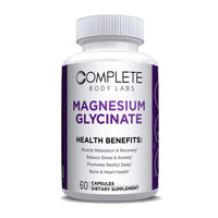 MAGNESIUM GLYCINATE Complete Body Labs | Probiotics, Nootropics, Brain Supplements, Protein Bars, Workout Supplements, Health Supplements, Omega-3 & Essential Vitamins For Men & Women
